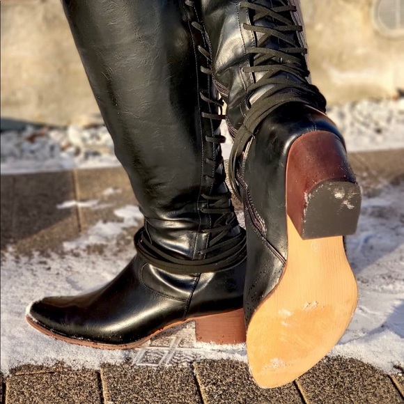 Black Cowboy Western Women’s Boot - Picture 5 of 13